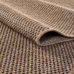 Gardone Modern Kahve Siyah Polipropilen Pamuk Tabanlı Makine Halısı - Görsel 3