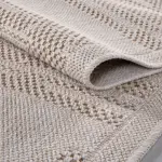 Rogno Modern Krem Polipropilen Pamuk Tabanlı  Makine Halısı - Görsel 3