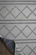 Sanari Modern Kahverengi Yıkanabilir Polyester Makine Halısı - Görsel 4