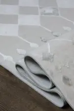 Copcut Modern Krem Akrilik Makine Halısı - Görsel 6