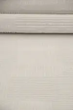 Hernoy Modern Beyaz Polyester Makine Halısı - Görsel 5