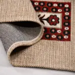 Brigida Geometrik Bej Akrilik Kaydırmaz Taban Makine Halısı - Görsel 4