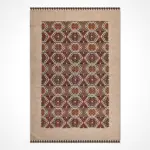 Vaglia Geometrik Bej Akrilik Kaydırmaz Taban Makine Halısı - Görsel 2