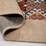 Vaglia Geometrik Bej Akrilik Kaydırmaz Taban Makine Halısı - Görsel 4