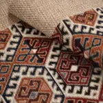 Vaglia Geometrik Bej Akrilik Kaydırmaz Taban Makine Halısı - Görsel 5