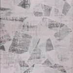 Montieri Geometrik Gri Akrilik Makine Halısı