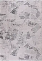 Montieri Geometrik Gri Akrilik Makine Halısı