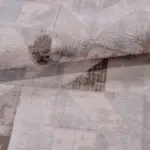 Verase Geometrik Krem Akrilik Makine Halısı - Görsel 5