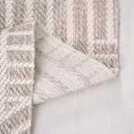 Narni Geometrik Krem Polyester ve Pamuk Sisal Makine Halısı - Görsel 3