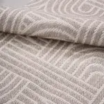 Narni Geometrik Krem Polyester ve Pamuk Sisal Makine Halısı - Görsel 5