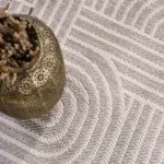 Narni Geometrik Krem Polyester ve Pamuk Sisal Makine Halısı - Görsel 6