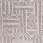 Narni Geometrik Krem Polyester ve Pamuk Sisal Makine Halısı