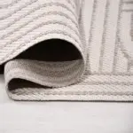 Spello Geometrik Bej Polyester ve Pamuk Sisal Makine Halısı - Görsel 4