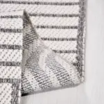 Deruta Geometrik Beyaz Polyester ve Pamuk Sisal Makine Halısı - Görsel 3