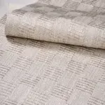 Ligure Geometrik Bej Polyester ve Pamuk Sisal Makine Halısı - Görsel 5