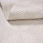 Siena Geometrik Bej Polyester ve Pamuk Sisal Makine Halısı - Görsel 5