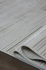 Antrie Modern Krem Polyester Makine Halısı - Görsel 6