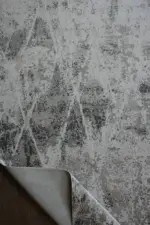 Couvin Modern Gri Polyester Makine Halısı - Görsel 4