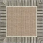 Salvon Çerçeveli Krem Polyester ve Pamuklu Yıkanabilir Kaydırmaz Taban Dijital Baskı Halı - Görsel 5