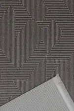 Veglie Modern Antrasit Akrilik Makine Halısı - Görsel 4