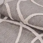 Laconi Modern Gri Kabartmalı Polipropilen Makine Halısı - Görsel 5