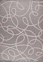 Laconi Modern Gri Kabartmalı Polipropilen Makine Halısı