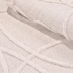 Genuri Modern Bej Kabartmalı Polipropilen Makine Halısı - Görsel 5