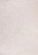 Genuri Modern Bej Kabartmalı Polipropilen Makine Halısı