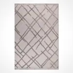 Desulo Geometrik Gri Kabartmalı Polipropilen Makine Halısı - Görsel 2