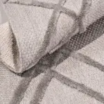 Desulo Geometrik Gri Kabartmalı Polipropilen Makine Halısı - Görsel 5