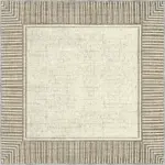 Arenal Çerçeveli Bej Polyester ve Pamuklu Yıkanabilir Kaydırmaz Taban Dijital Baskı Halı - Görsel 5