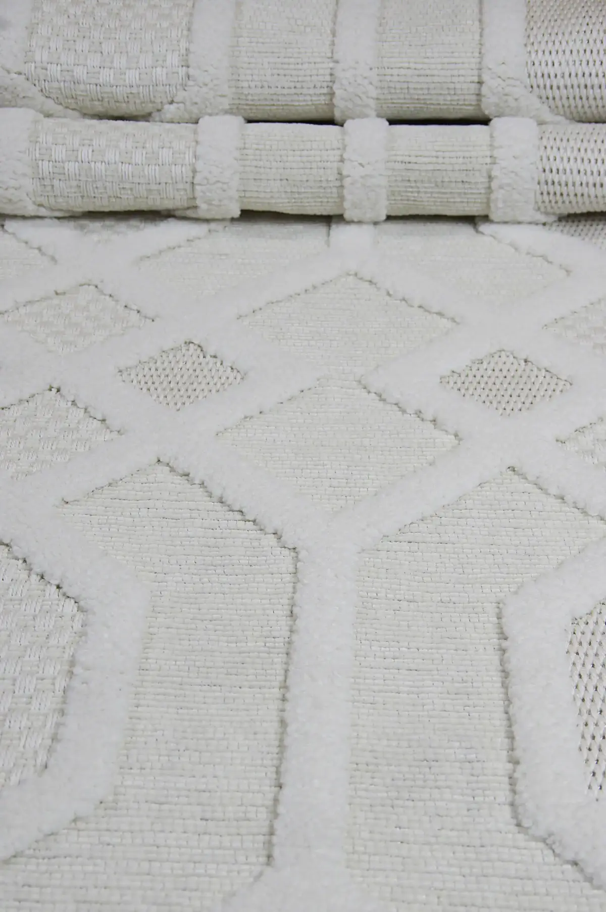 Urzy Modern Krem Polyester Makine Halısı - Görsel 5