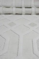 Urzy Modern Krem Polyester Makine Halısı - Görsel 5