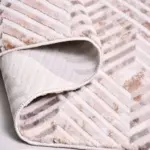 Crotone Modern Krem Polyester Kaydırmaz Taban Makine Halısı - Görsel 4