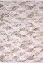 Crotone Modern Krem Polyester Kaydırmaz Taban Makine Halısı