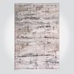 Carmine Modern Krem Polyester Kaydırmaz Taban Makine Halısı - Görsel 2