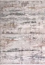 Carmine Modern Krem Polyester Kaydırmaz Taban Makine Halısı