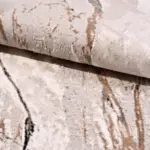 Cutro Modern Krem Polyester Kaydırmaz Taban Makine Halısı - Görsel 5