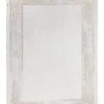 Leval Çerçeveli Krem Bej Çizgili Polyester Makine Halısı