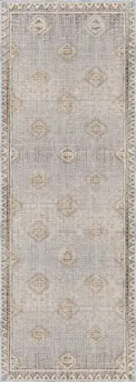 Brera Çerçeveli Bej Polyester ve Pamuklu Yıkanabilir Kaydırmaz Taban Dijital Baskı Halı - Görsel 3