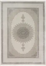 Cenon Çerçeveli Göbekli Vizon Polyester Makine Halısı