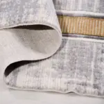 Tempio Çerçeveli Gri Akrilik Pamuk Atkılı Makine Halısı - Görsel 4