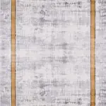 Tempio Çerçeveli Gri Akrilik Pamuk Atkılı Makine Halısı