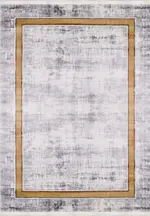 Tempio Çerçeveli Gri Akrilik Pamuk Atkılı Makine Halısı