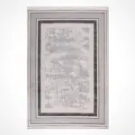 Luras Çerçeveli Gri Akrilik Pamuk Atkılı Makine Halısı - Görsel 2