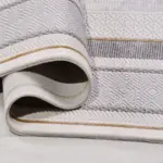 Luras Çerçeveli Gri Akrilik Pamuk Atkılı Makine Halısı - Görsel 4