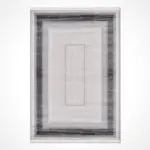 Monastır Çerçeveli Gri Akrilik Pamuk Atkılı Makine Halısı - Görsel 2