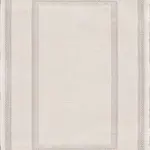 Barrali Çerçeveli Krem Akrilik Pamuk Atkılı Makine Halısı