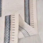 Selegas Çerçeveli Krem Akrilik Pamuk Atkılı Makine Halısı - Görsel 3