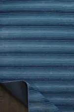 Horton Modern Mavi Yıkanabilir Polyester/Pamuk Makine Halısı - Görsel 4